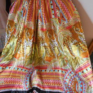 Long Ceremonial Fun Leopard tribal Skirt
